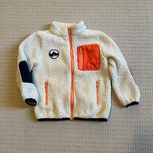 Little boys white Gymboree fleece